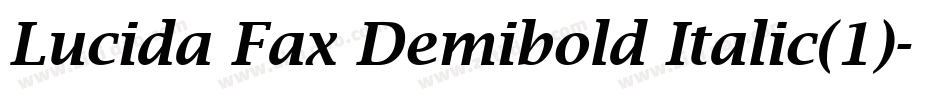 Lucida Fax Demibold Italic(1)字体转换